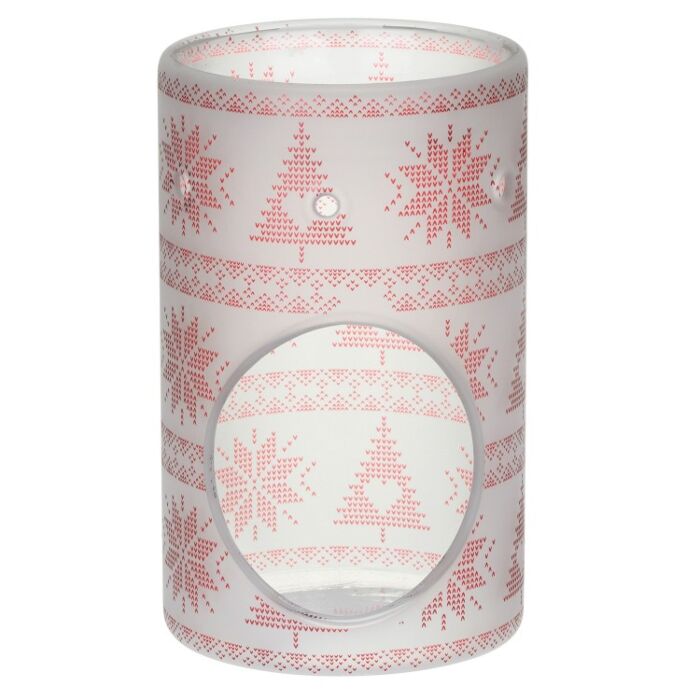 Yankee Candle Red Nordic Frosted Glass Melt Warmer-2